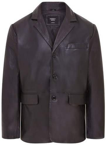 Hommes noir véritable blazer - noir,
