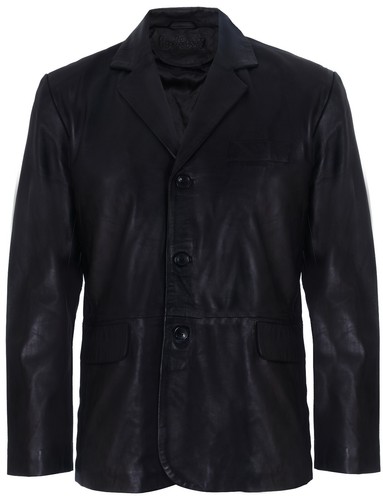 Blazer cuir noir pour - blazer,