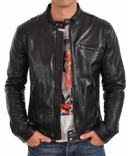 Manteau fin veste motard - de,