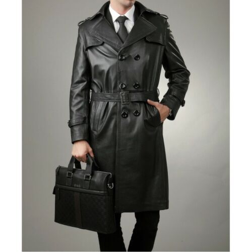 Manteau trench cuir - manteau,