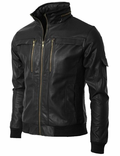 Veste cuir zayn pour - cuir,
