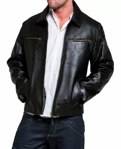 Veste cuir noir pour - cuir,