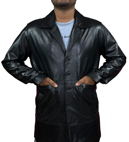 Manteau long homme noir 4 - long,